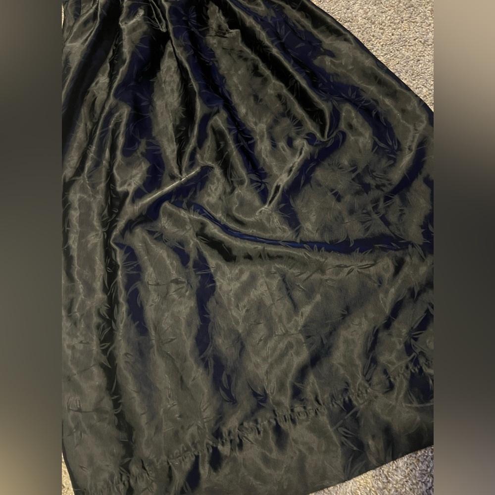 Vintage 90s Black Velvet and Silk Whimsigoth Ball Gown - Picture 2 of 10